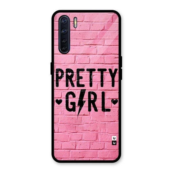 Pretty Girl Wall Glass Back Case for Oppo F15