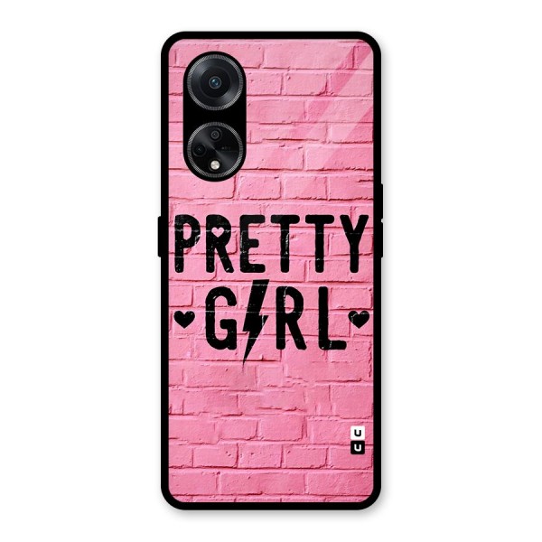 Pretty Girl Wall Glass Back Case for Oppo F23