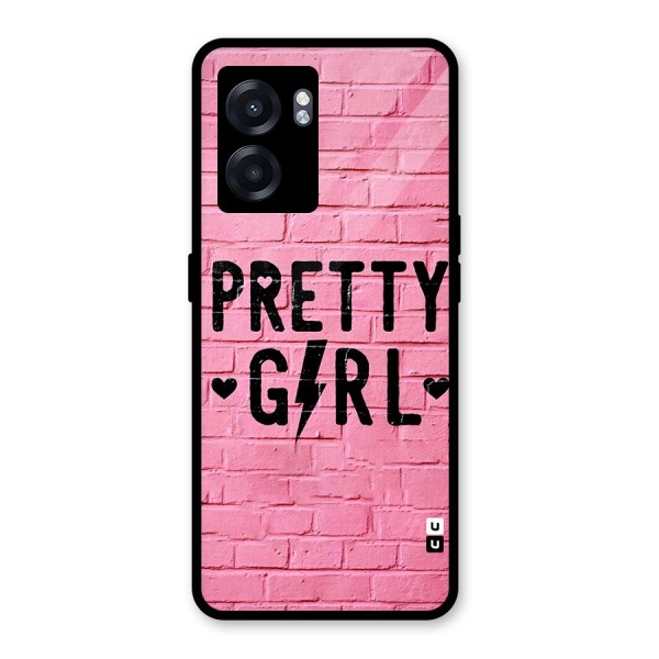 Pretty Girl Wall Glass Back Case for Oppo K10 (5G)