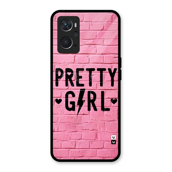 Pretty Girl Wall Glass Back Case for Oppo K10 4G