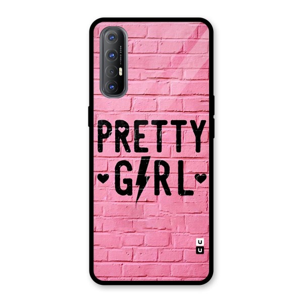 Pretty Girl Wall Glass Back Case for Oppo Reno3 Pro