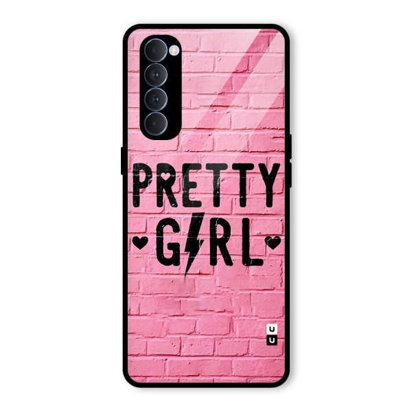 Pretty Girl Wall Glass Back Case for Oppo Reno4 Pro