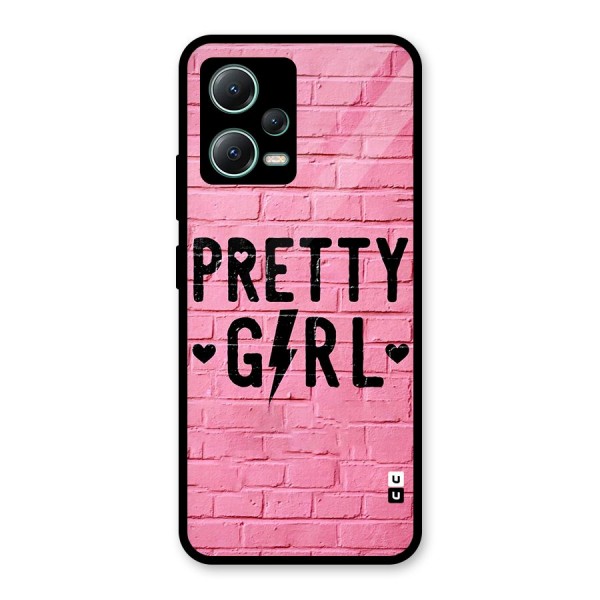 Pretty Girl Wall Glass Back Case for Poco X5