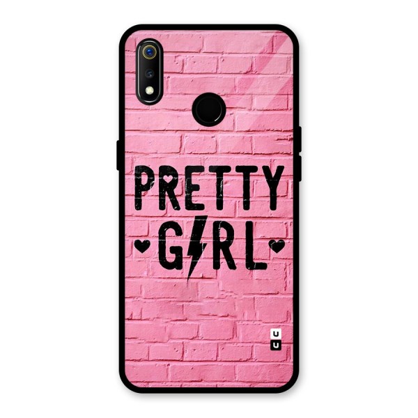 Pretty Girl Wall Glass Back Case for Realme 3