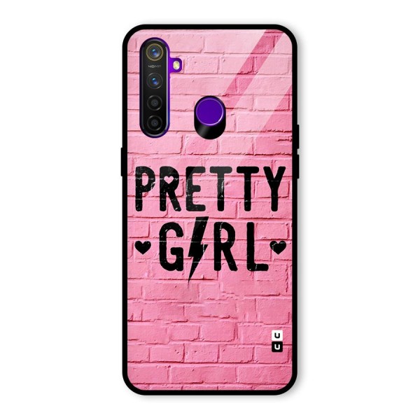 Pretty Girl Wall Glass Back Case for Realme 5 Pro