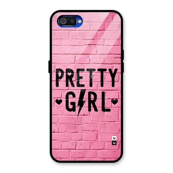 Pretty Girl Wall Glass Back Case for Realme C2