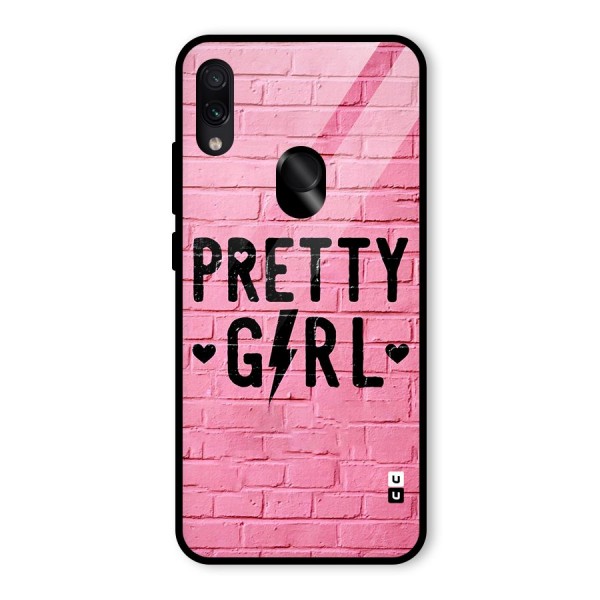 Pretty Girl Wall Glass Back Case for Redmi Note 7S