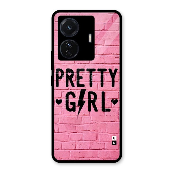 Pretty Girl Wall Glass Back Case for Vivo T1 Pro