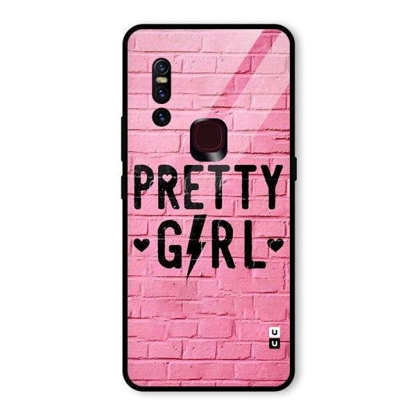 Pretty Girl Wall Glass Back Case for Vivo V15