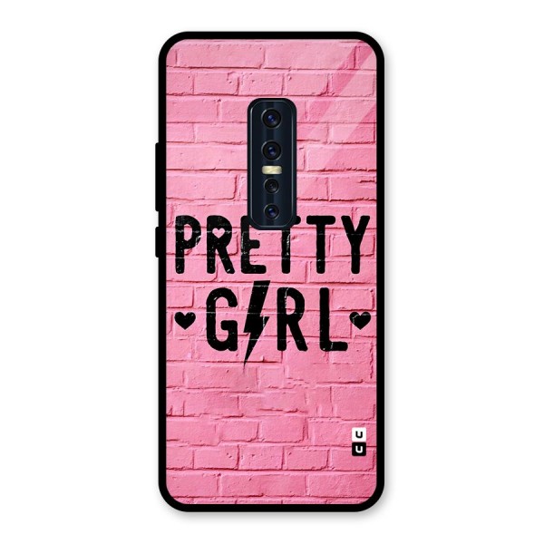 Pretty Girl Wall Glass Back Case for Vivo V17 Pro