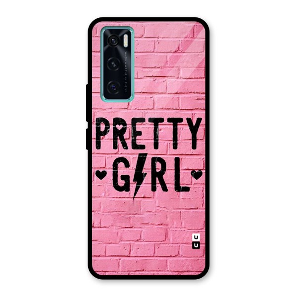 Pretty Girl Wall Glass Back Case for Vivo V20 SE