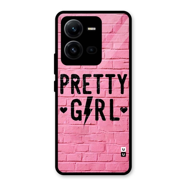 Pretty Girl Wall Glass Back Case for Vivo V25