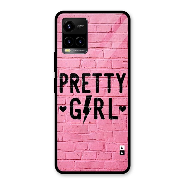 Pretty Girl Wall Glass Back Case for Vivo Y21G