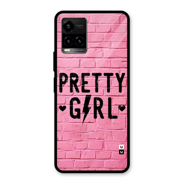 Pretty Girl Wall Glass Back Case for Vivo Y21T