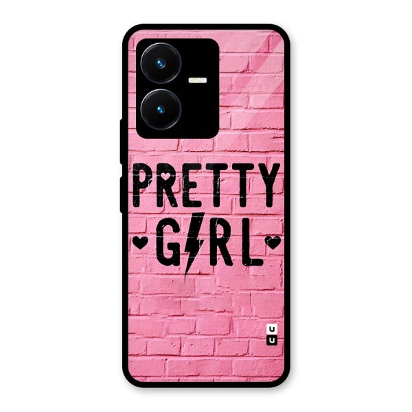 Pretty Girl Wall Glass Back Case for Vivo Y22