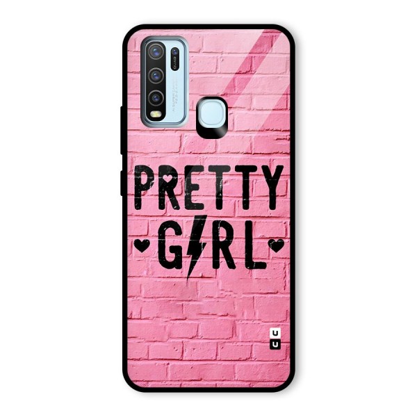 Pretty Girl Wall Glass Back Case for Vivo Y30