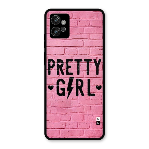 Pretty Girl Wall Metal Back Case for Moto G32