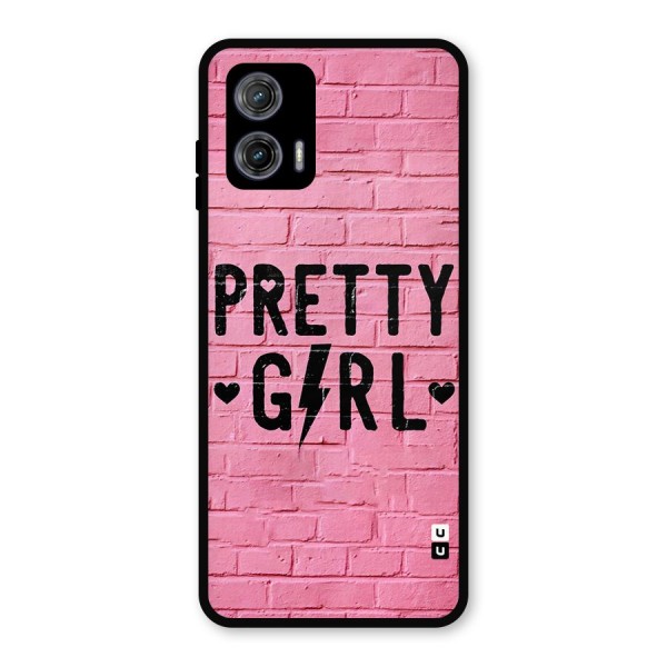 Pretty Girl Wall Metal Back Case for Moto G73