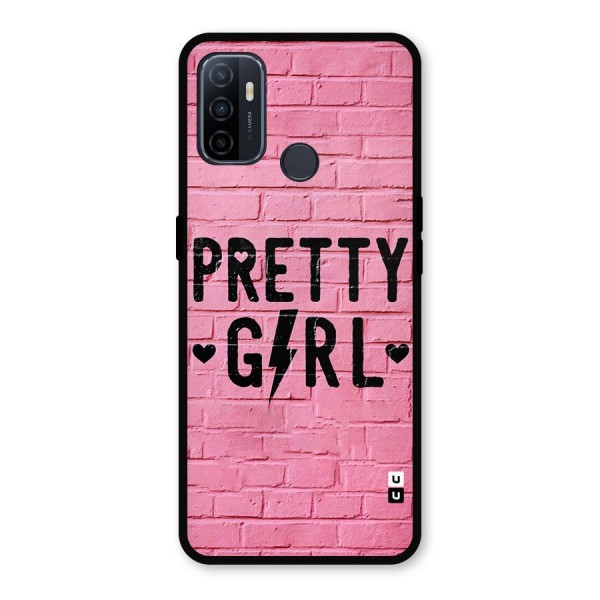 Pretty Girl Wall Metal Back Case for Oppo A53