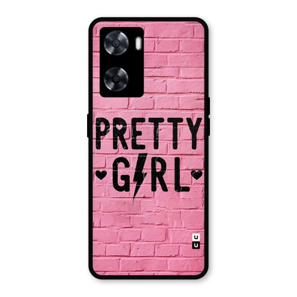 Pretty Girl Wall Metal Back Case for Oppo A57 2022