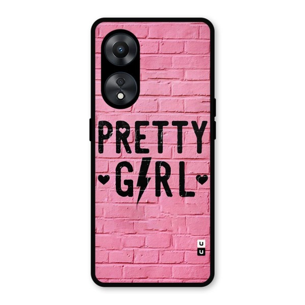 Pretty Girl Wall Metal Back Case for Oppo A78