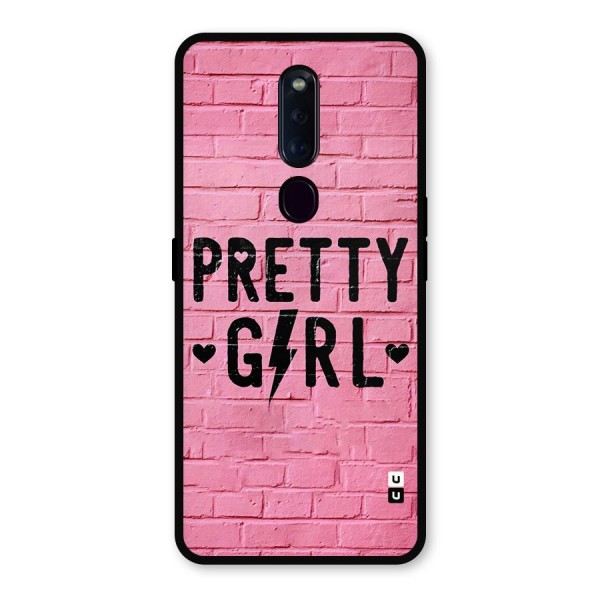 Pretty Girl Wall Metal Back Case for Oppo F11 Pro