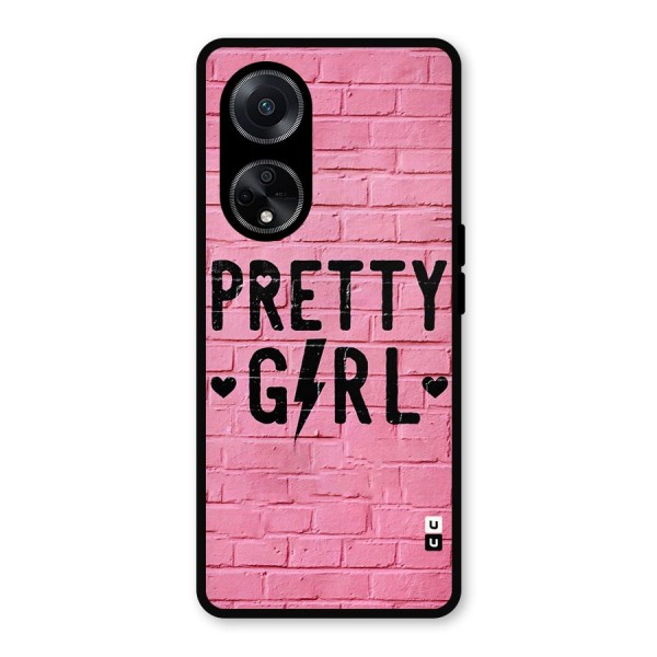 Pretty Girl Wall Metal Back Case for Oppo F23