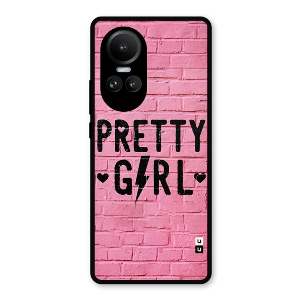 Pretty Girl Wall Metal Back Case for Oppo Reno10