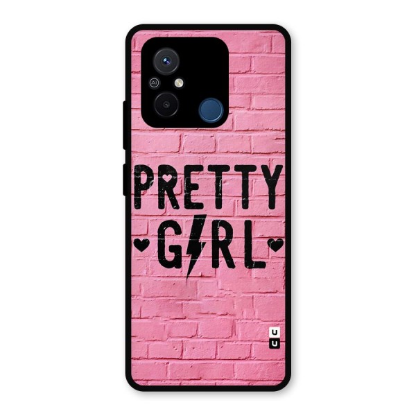 Pretty Girl Wall Metal Back Case for Poco C55