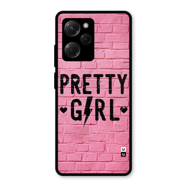 Pretty Girl Wall Metal Back Case for Poco X5 Pro