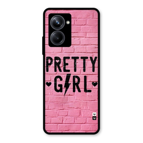 Pretty Girl Wall Metal Back Case for Realme 10 Pro