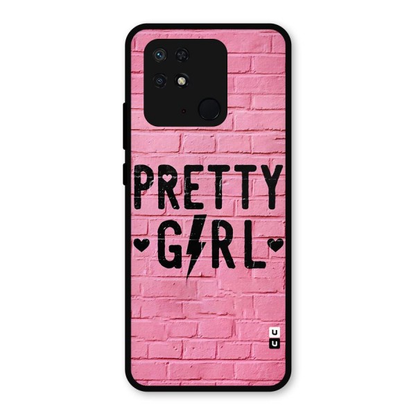 Pretty Girl Wall Metal Back Case for Redmi 10