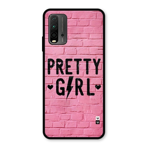 Pretty Girl Wall Metal Back Case for Redmi 9 Power