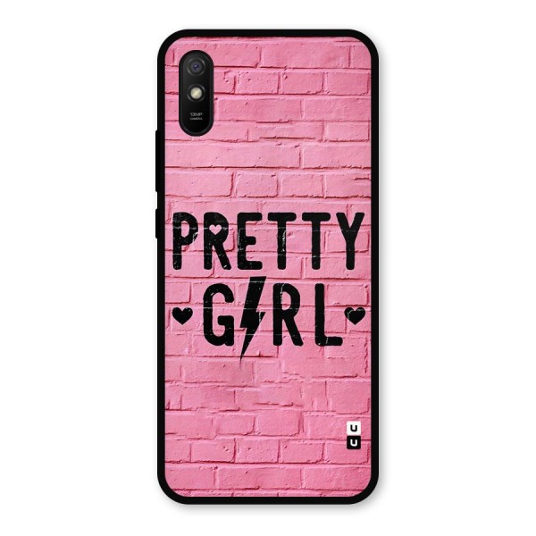 Pretty Girl Wall Metal Back Case for Redmi 9i