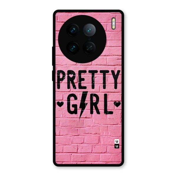 Pretty Girl Wall Metal Back Case for Vivo X90 Pro