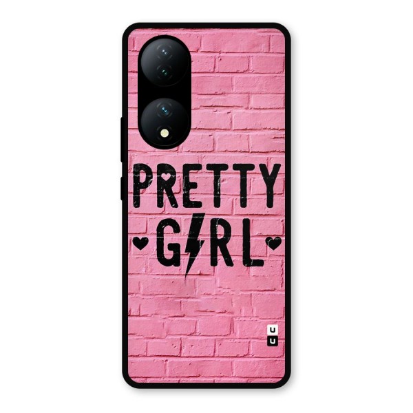 Pretty Girl Wall Metal Back Case for Vivo Y100a