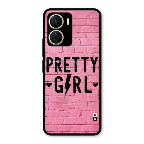 Pretty Girl Wall Metal Back Case for Vivo Y16