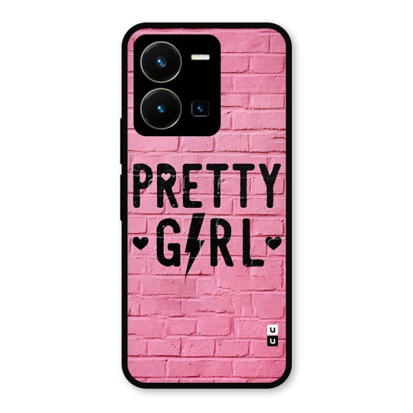 Pretty Girl Wall Metal Back Case for Vivo Y35