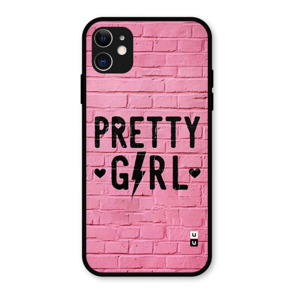 Pretty Girl Wall Metal Back Case for iPhone 11