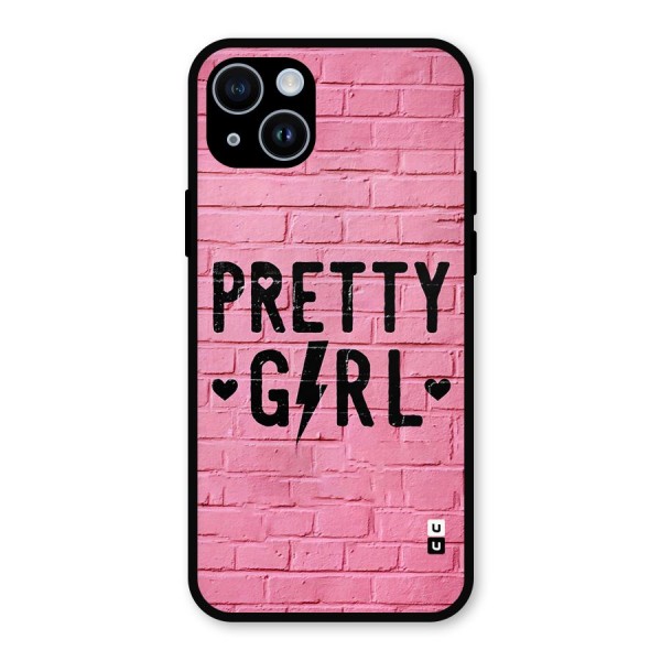 Pretty Girl Wall Metal Back Case for iPhone 14