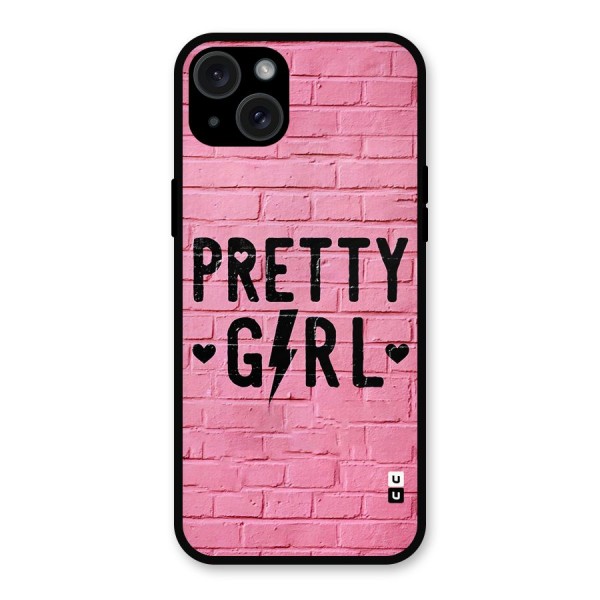 Pretty Girl Wall Metal Back Case for iPhone 15 Plus