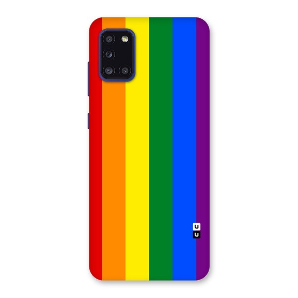 Pride Rainbow Stripes Back Case for Galaxy A31