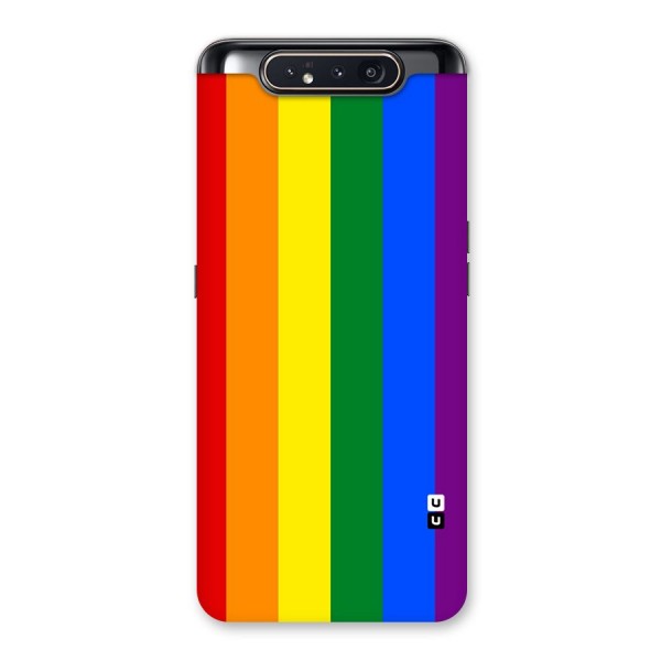 Pride Rainbow Stripes Back Case for Galaxy A80