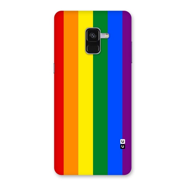 Pride Rainbow Stripes Back Case for Galaxy A8 Plus