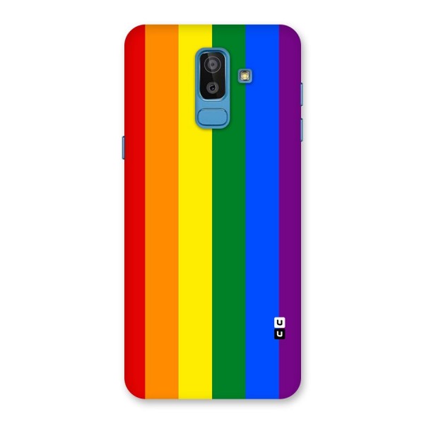 Pride Rainbow Stripes Back Case for Galaxy J8