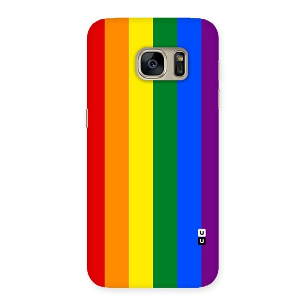 Pride Rainbow Stripes Back Case for Galaxy S7