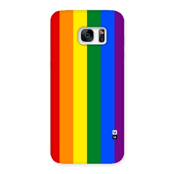 Pride Rainbow Stripes Back Case for Galaxy S7 Edge