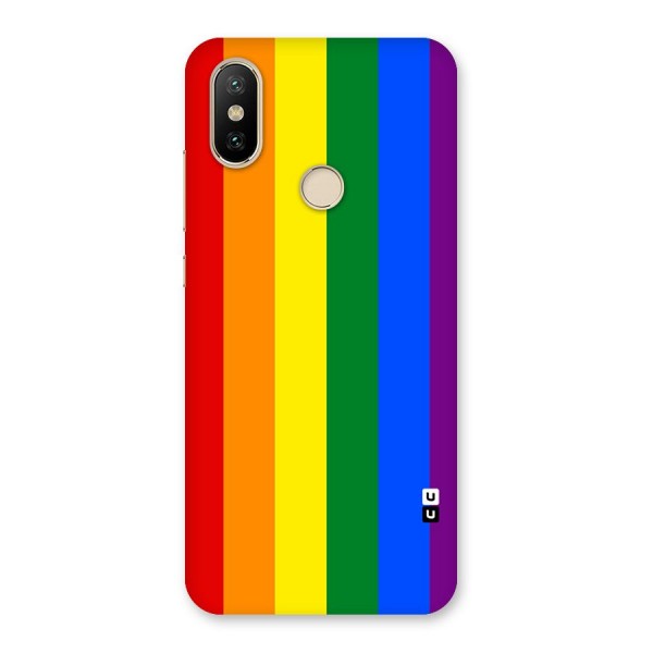 Pride Rainbow Stripes Back Case for Mi A2