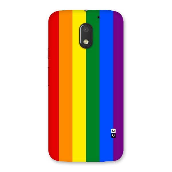 Pride Rainbow Stripes Back Case for Moto E3 Power