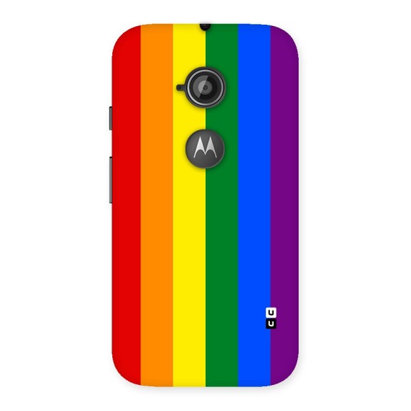 Pride Rainbow Stripes Back Case for Moto E 2nd Gen